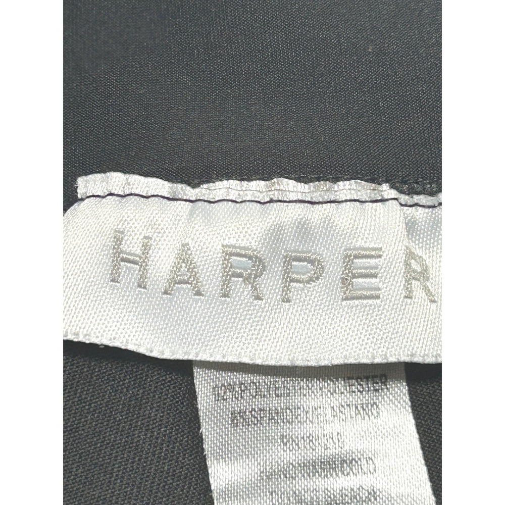 Harper Black High Waisted Sailor Button Trousers Petite Large Pull On Stretch - Picture 3 of 10